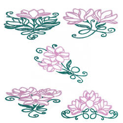 Art Deco Magnolias 1 by Echidna Designs Download