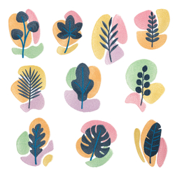 Lush Leaves Embroidery Designs by Echidna