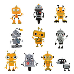 Little Robots Embroidery Designs by Echidna