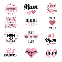 Mum Love Embroidery Designs by Echidna