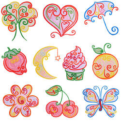 Magical Swirls Embroidery Designs