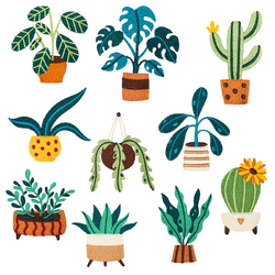 Perfectly Potted Embroidery Designs by Echidna
