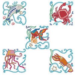 Sea Life Blocks 1 by Echidna Designs Download