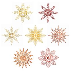 Decorative Suns Embroidery Designs