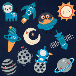 Into Space Sewing Applique Designs by Echidna