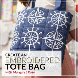 Machine Embroidered Tote Bag Virtual Class