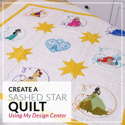Sashed Star Quilt using My Design Center