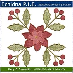 Echidna P.I.E. Holly & Poinsettia December Birth Month Flower Download
