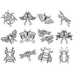 Art Nouveau Insects SVG by Echidna Designs Download