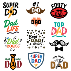 Dad Love SVG Designs by Echidna