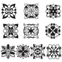 Flower Tiles SVG by Echidna Designs Download