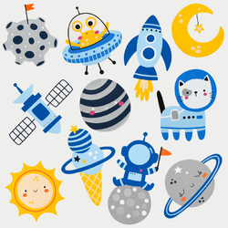 Into Space SVG Designs by Echidna