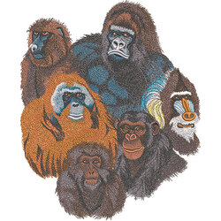 Ape Group by The Deer's Embroidery Legacy - Download