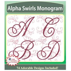 Alpha Swirls Monogram