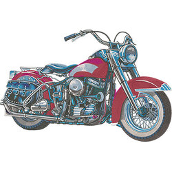 Classic Motorcycle by The Deer's Embroidery Legacy - Download
