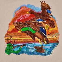 Duck Scene by The Deer's Embroidery Legacy - Download