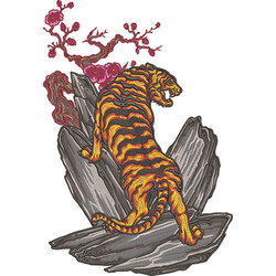 Japanese Tiger by The Deer's Embroidery Legacy - Download
