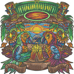 Tiki Parrots by The Deer's Embroidery Legacy - Download
