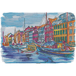 World in Stitches: Copenhagen by The Deer's Embroidery Legacy - Download