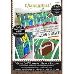 Game On! Football Pillow Machine Embroidery Project CD