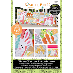 Hoppy Easter Bench Pillow (Machine Embroidery CD)