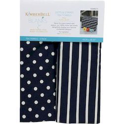 Navy Dots & Stripes Tea Towels (2 Pack)