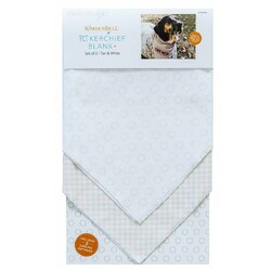 Pet Kerchief Blanks - Set of 2 (Tan & White)