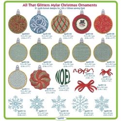 All That Glitters Mylar Christmas Ornaments by Lindee Goodall Download