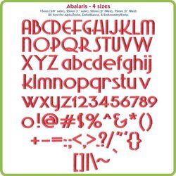 Abalaris 15, 25, 50 and 75mm BX Font Bundle - Download Only