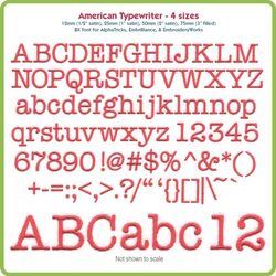 American Typewriter BX Fonts - Various Sizes - Download Only