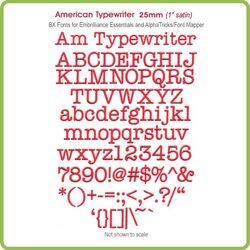 American Typewriter 25mm BX Font - Download Only