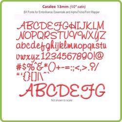 Caralee 13mm BX Font for Embrilliance Essentials and AlphaTricks - Download Only