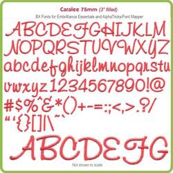 Caralee 75mm BX Font for Embrilliance Essentials and AlphaTricks - Download Only