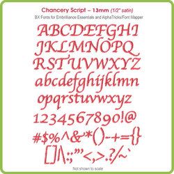 Chancery Script 13mm BX font for Embrilliance Essentials and AlphaTricks - Download Only