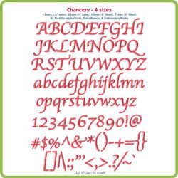 Chancery BX Font Bundle - 4 sizes for Embrilliance Essentials and AlphaTricks - Download Only