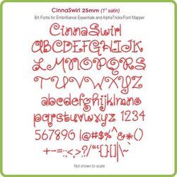 CinnaSwirl 25mm BX Font - Download Only