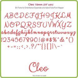 Cleo 15mm BX Font - Download Only