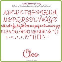Cleo 25mm BX Font - Download Only