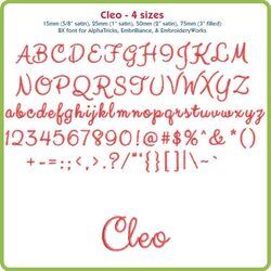 Cleo 15, 25, 50, and 75mm BX Font  Bundle - Download Only
