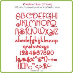 Connie 13mm BX font for Embrilliance Essentials and AlphaTricks - Download Only