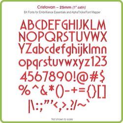 Cristovan 25mm BX Font - Download Only