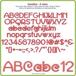 Caroline BX Font - Various Sizes - Download Only