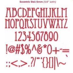 Eccentric 15mm BX font for Embrilliance Essentials and Alpha Tricks - Download Only