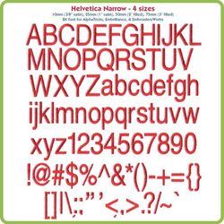 Helvetica Narrow BX Fonts - Various Sizes - Download Only