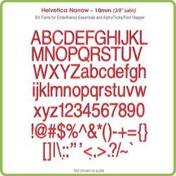 Helvetica Narrow 10mm BX Font - Download Only