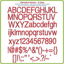 Helvetica Narrow 10, 25, 50, and 75mm BX Font  Bundle - Download Only