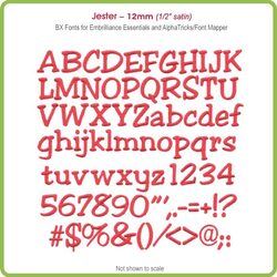 Jester 12mm BX Font - Download Only