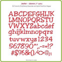 Jester 25mm BX Font - Download Only