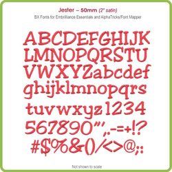 Jester 50mm BX Font - Download Only