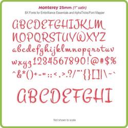 Monterey 25mm BX Fonts for Embrilliance Essentials and AlphaTricks - Download Only